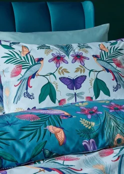Catherine Lansfield Mya Tropical Floral Reversible Duvet Cover Set
