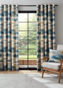Catherine Lansfield Ombre Texture Thermal Eyelet Curtains