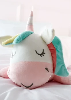Catherine Lansfield Pink Cuddle Friends Unicorn 3D Cushion (90x15cm)