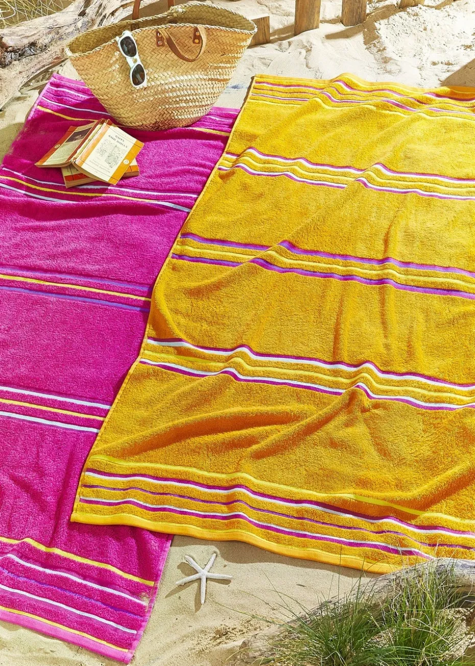 Catherine Lansfield Rainbow Cotton Beach Towel Pair