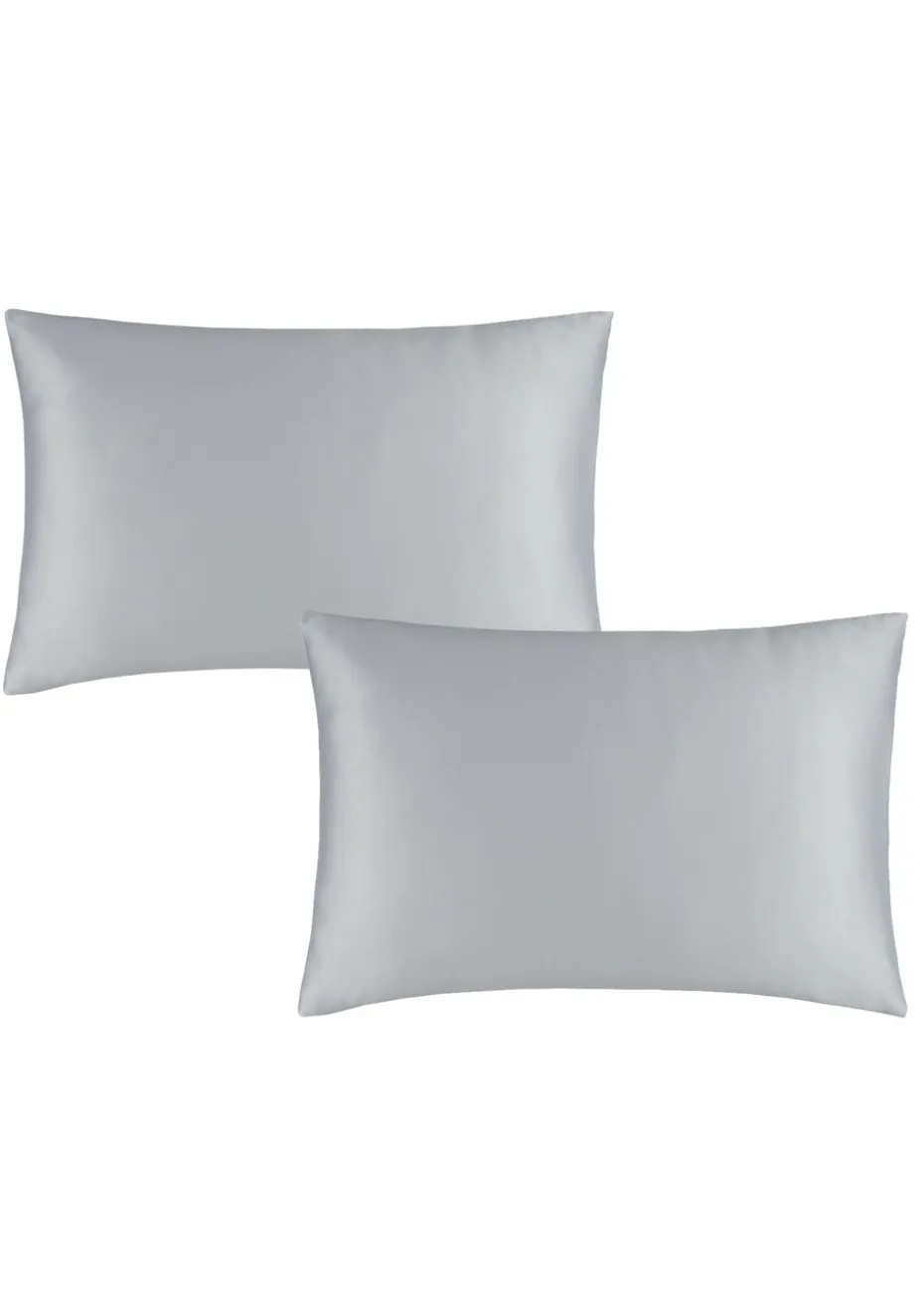 Catherine Lansfield Silky Soft Satin Standard Pillowcase Pair