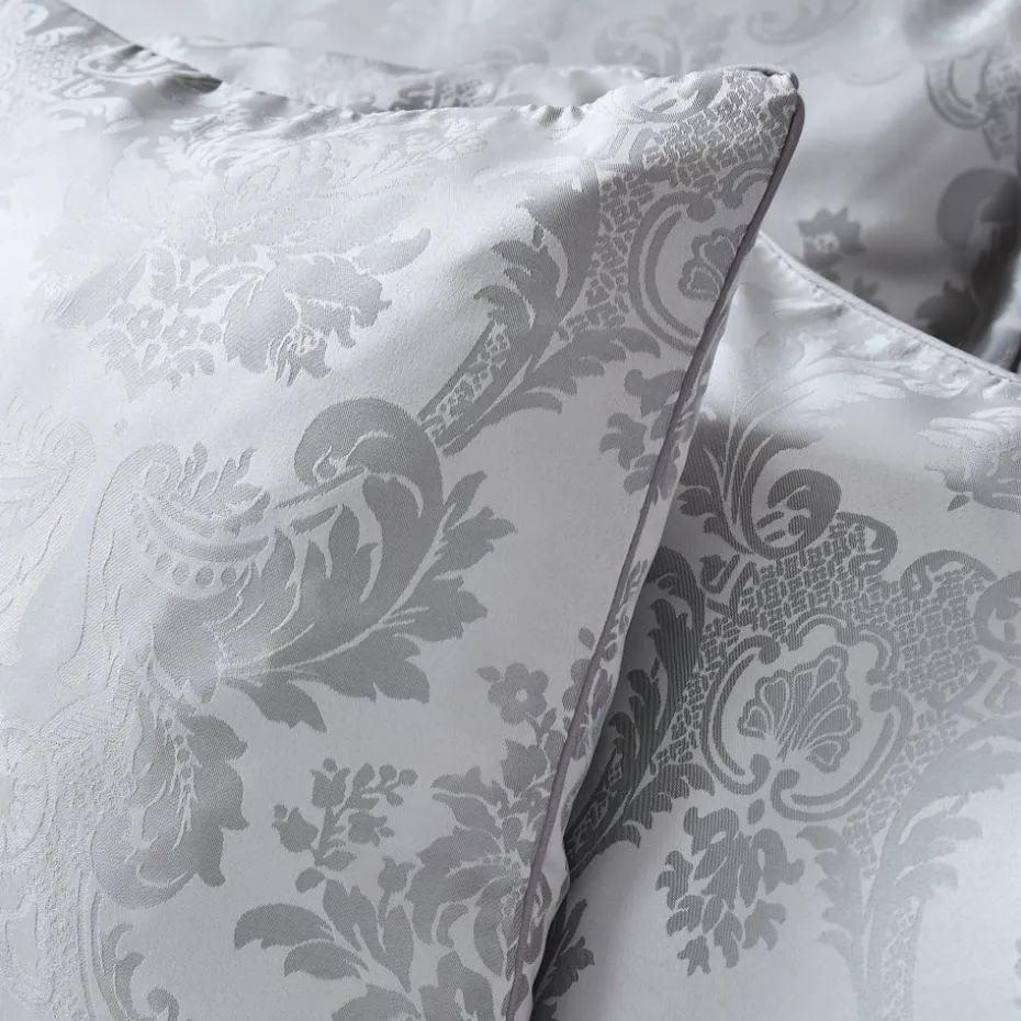 Catherine Lansfield Silver Grey Damask Jacquard Cushion