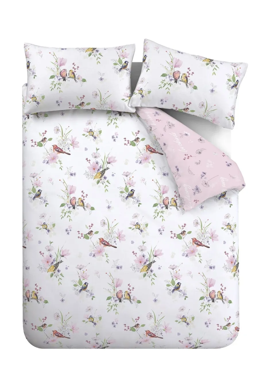 Catherine Lansfield Songbird Reversible Duvet Cover Set