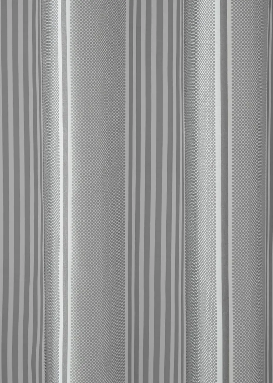 Catherine Lansfield Textured Stripe Shower Curtain