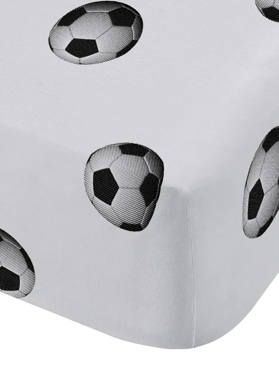 Catherine Lansfield White Football Fitted Sheet