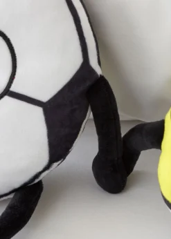 Catherine Lansfield White/Black Forever Together Football Magnetic Hands Cushions