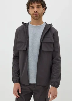 Charcoal Smart Windbreaker Jacket