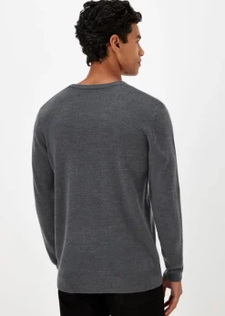 Charcoal Soft Touch Crew Neck Jumper