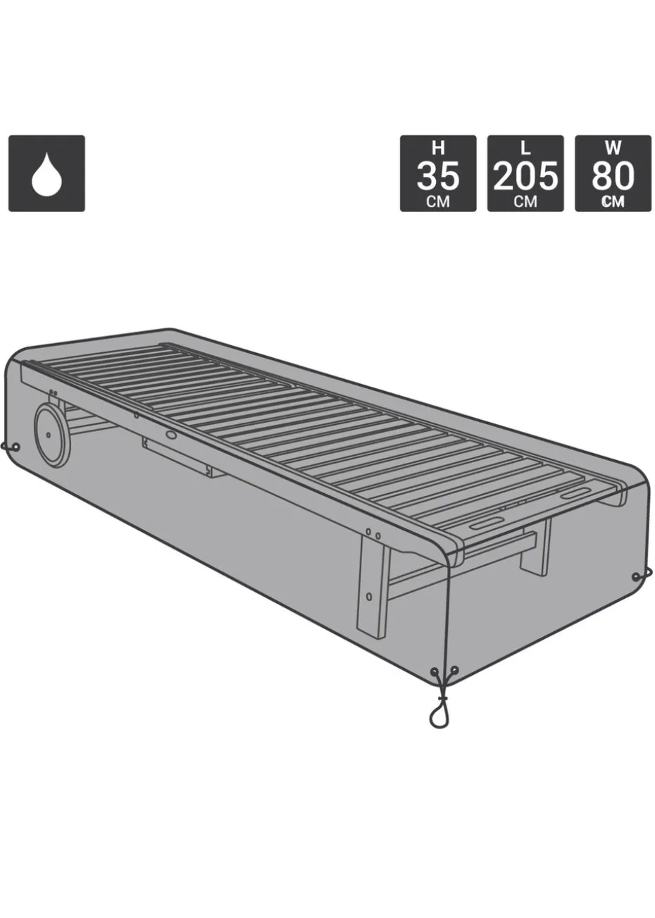 Charles Bentley Black Deluxe Sun Lounger Cover