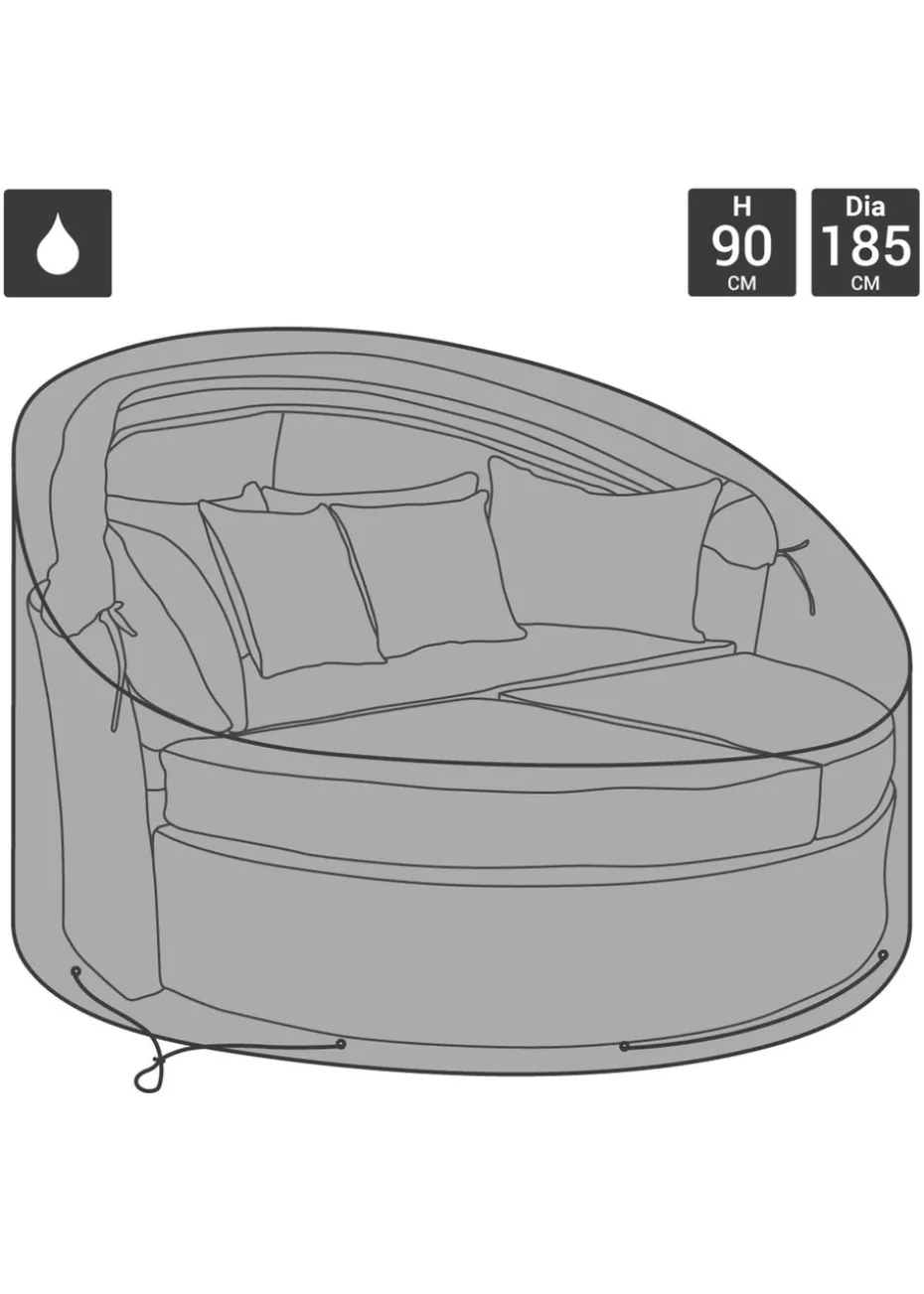 Charles Bentley Black Deluxe Rattan Day Bed Cover