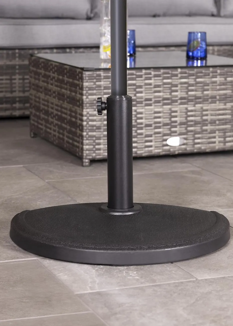 Charles Bentley Concrete Parasol Half Base for Half Canopy Umbrella