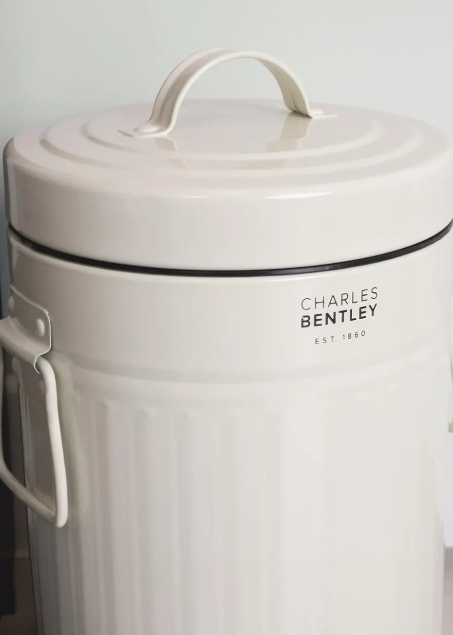 Charles Bentley Cream Retro Mini Pedal Bin