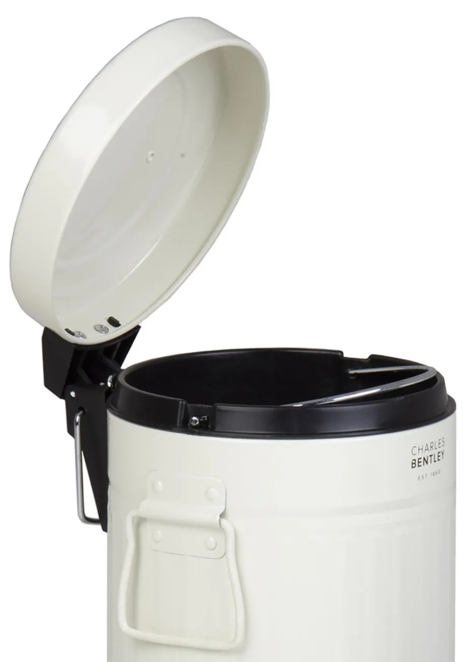 Charles Bentley Cream Retro Mini Pedal Bin
