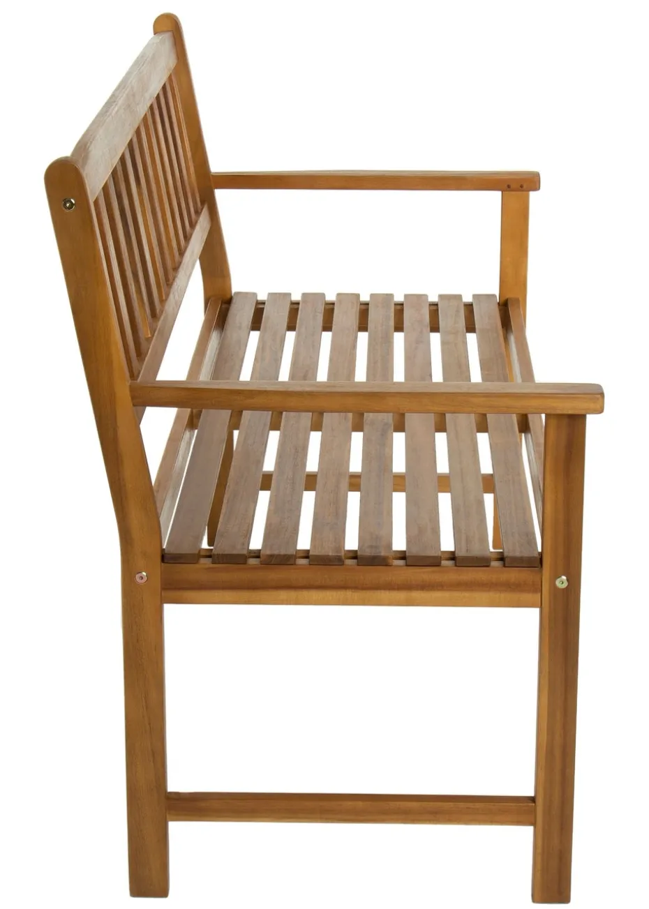 Charles Bentley FSC Acacia Wooden Bench (H90cm x W120cm x D61cm)