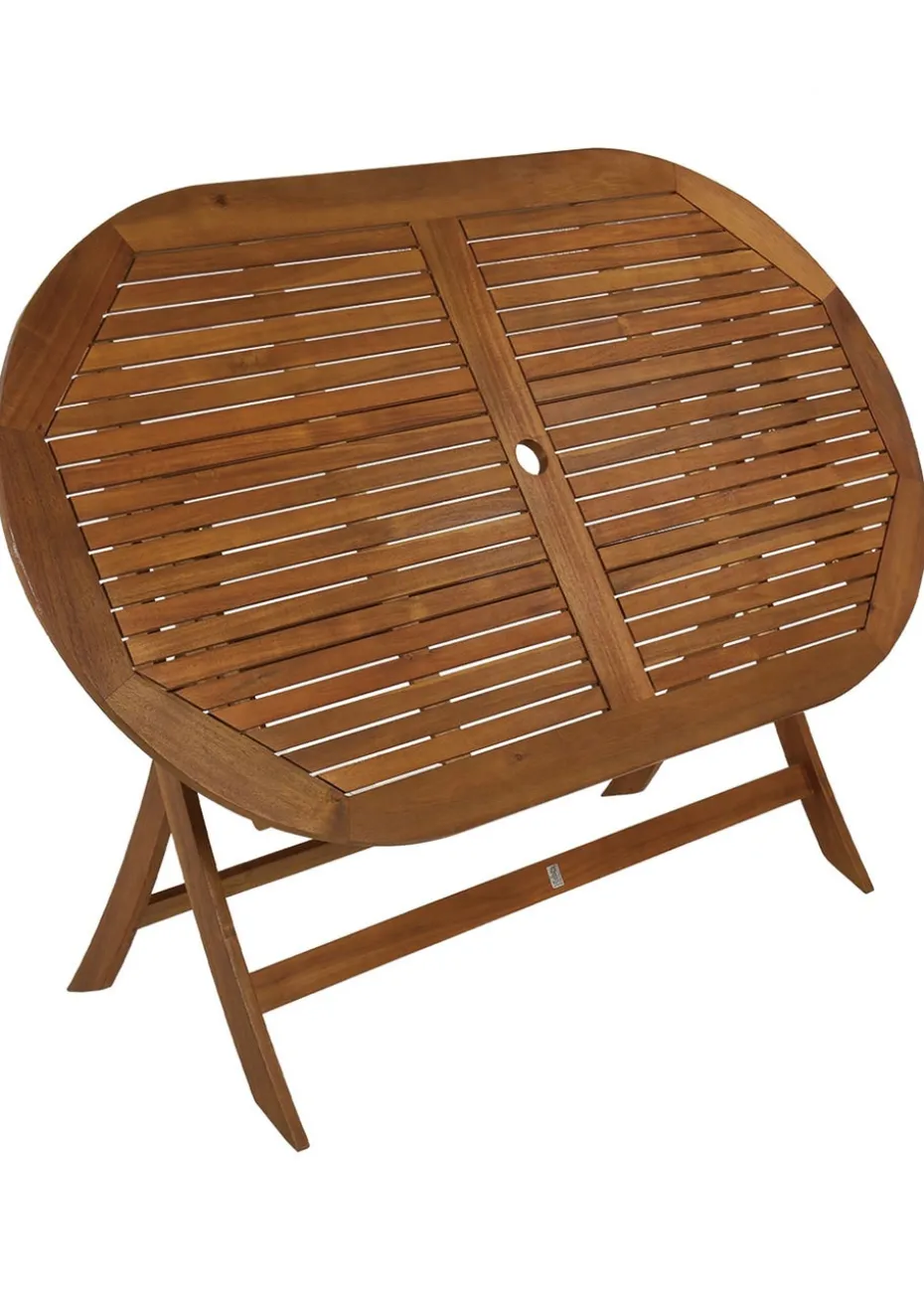 Charles Bentley FSC Wooden Furniture Oval Table (H74cm x W150cm x D85cm)