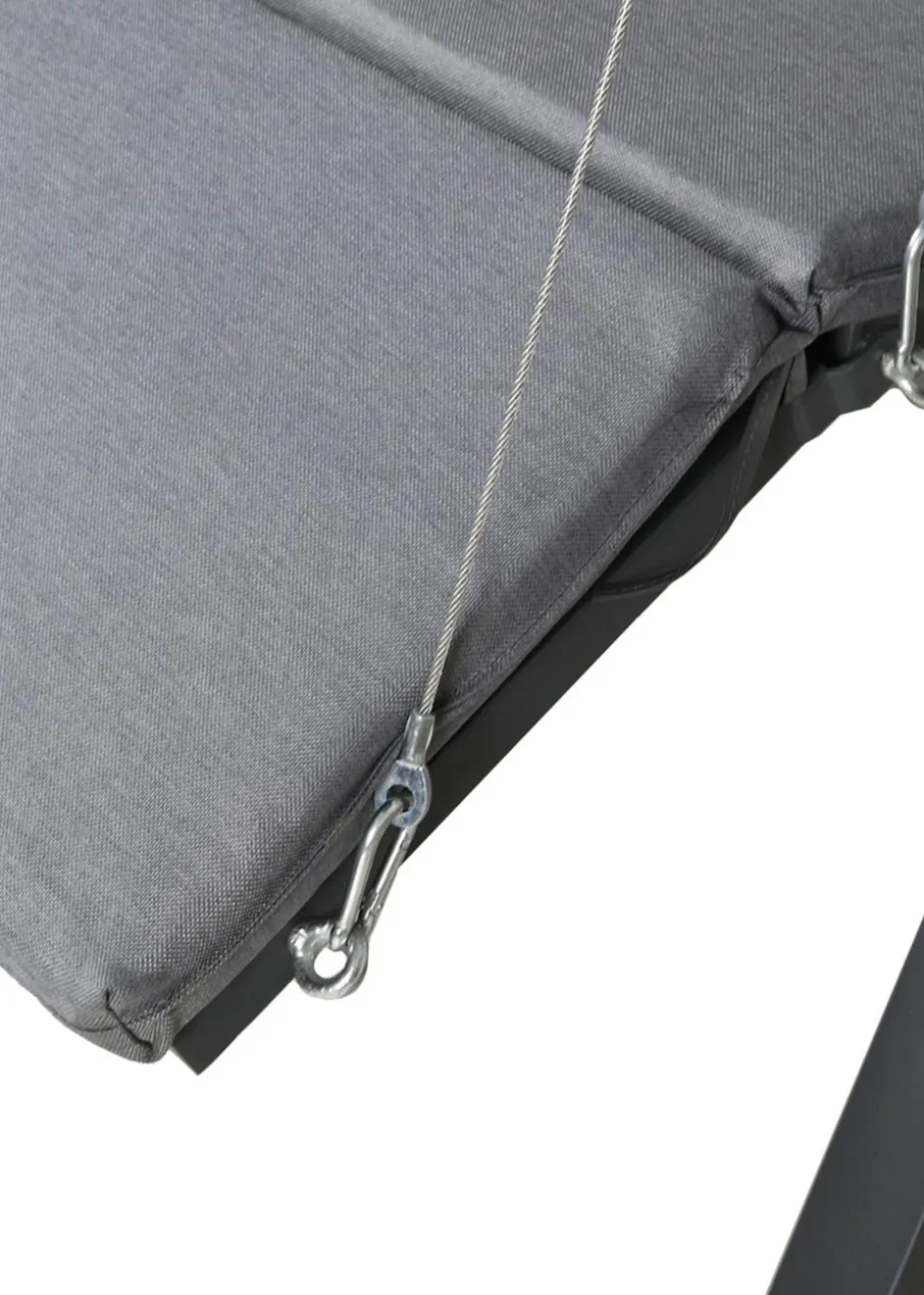 Charles Bentley Lounger Swing Chair for Garden or Patio Grey (3 Seater)