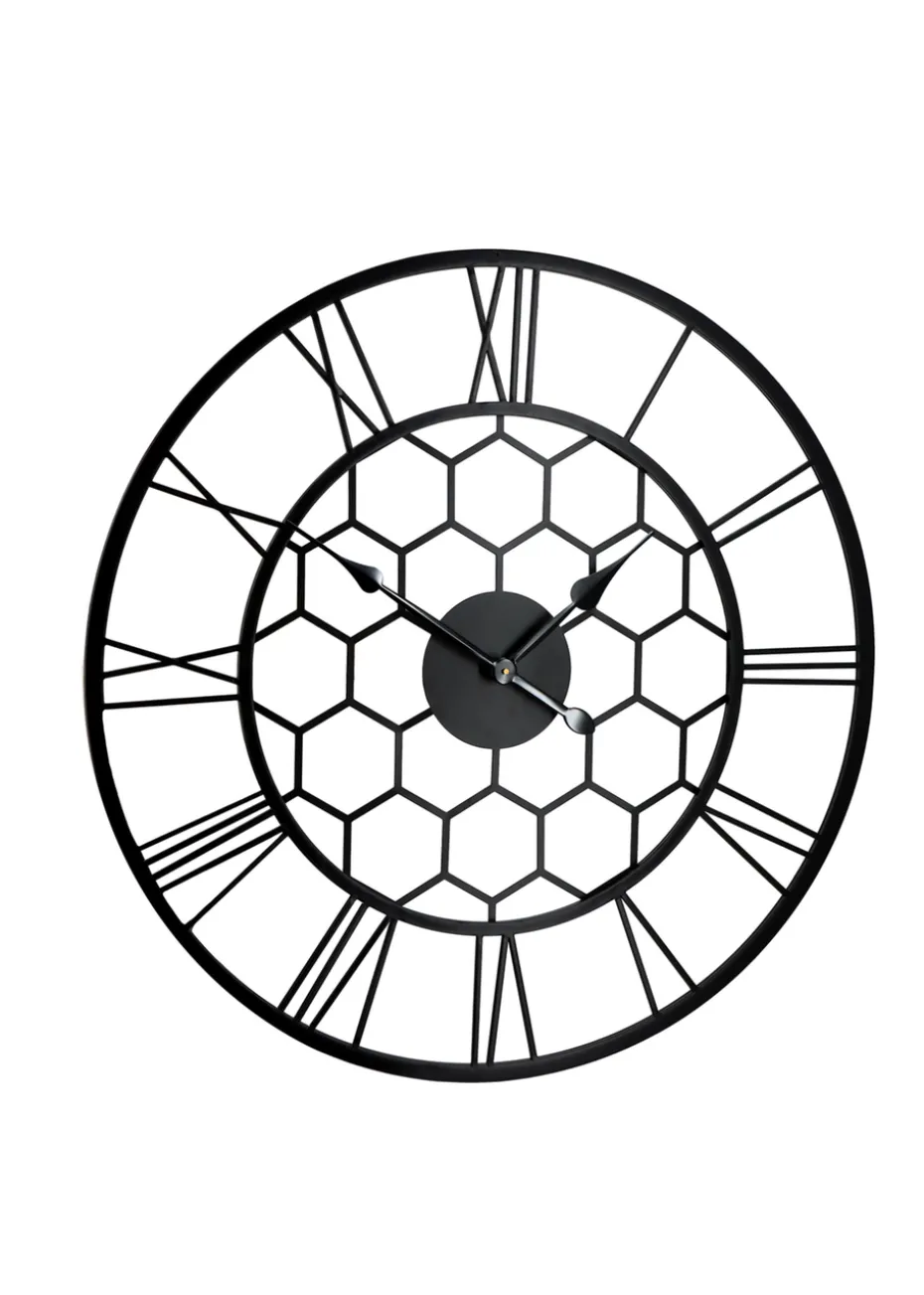 Charles Bentley Stanwick Indoor Outdoor Round Skeleton Wall Clock (Dia. 90cm)
