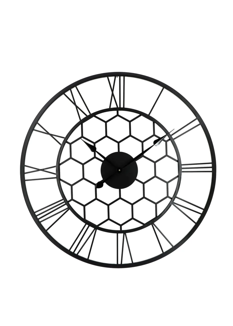 Charles Bentley Stanwick Indoor Outdoor Round Skeleton Wall Clock (Dia. 90cm)
