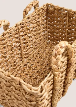 Chunky Handle Rectangular Basket