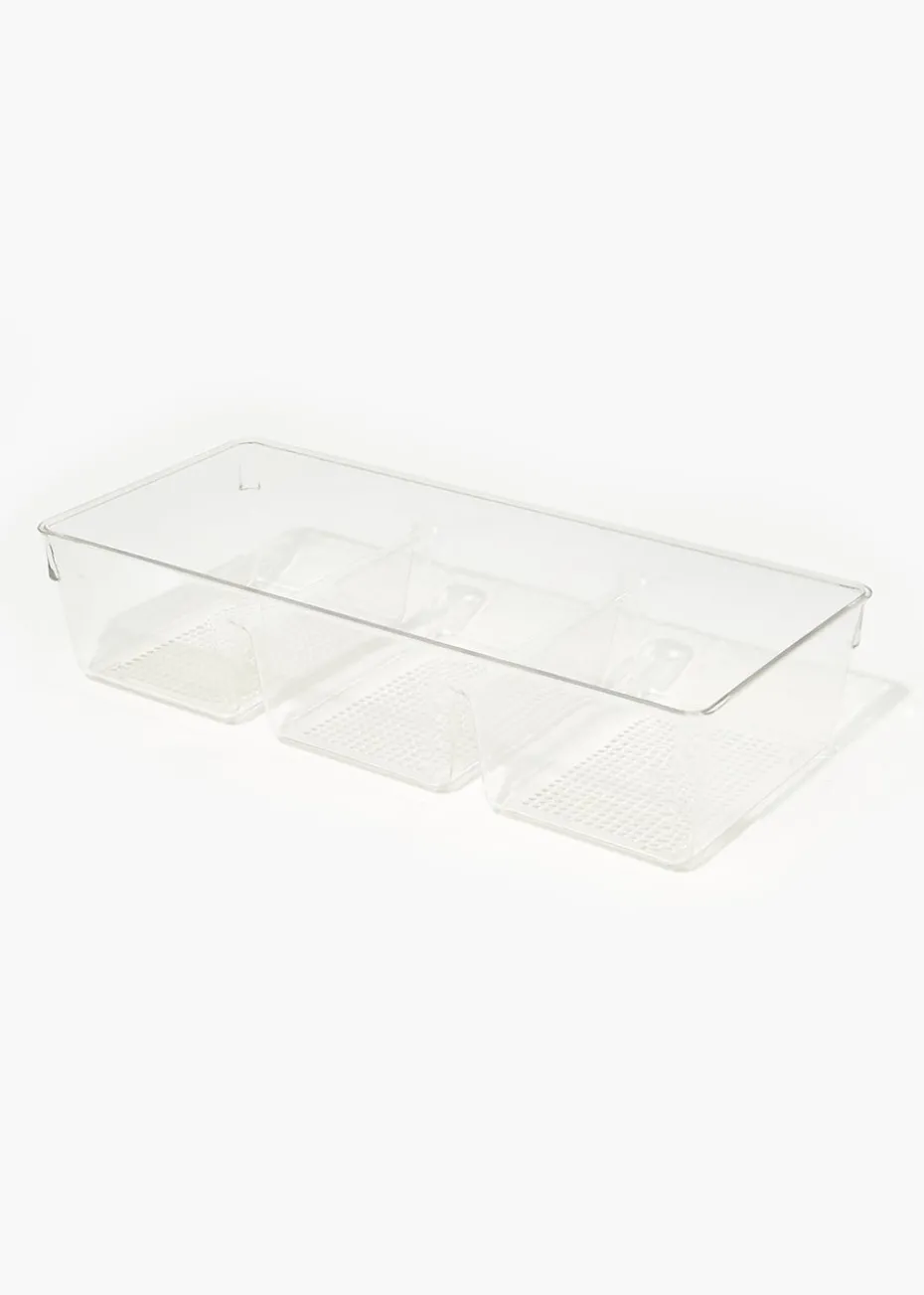 Clear Acrylic Wardrobe Organiser (34cm x 15cm x 7.5cm)