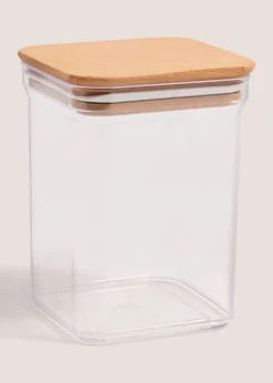 Clear Extra Tall Square Wood Food Storage