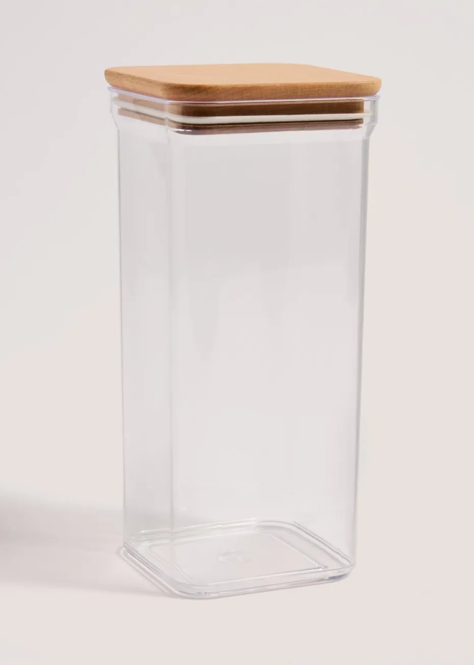 Clear Extra Tall Square Wood Food Storage