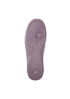 Cotton Traders Blush Pink Suede Front Zip Leisure Flex Trainers