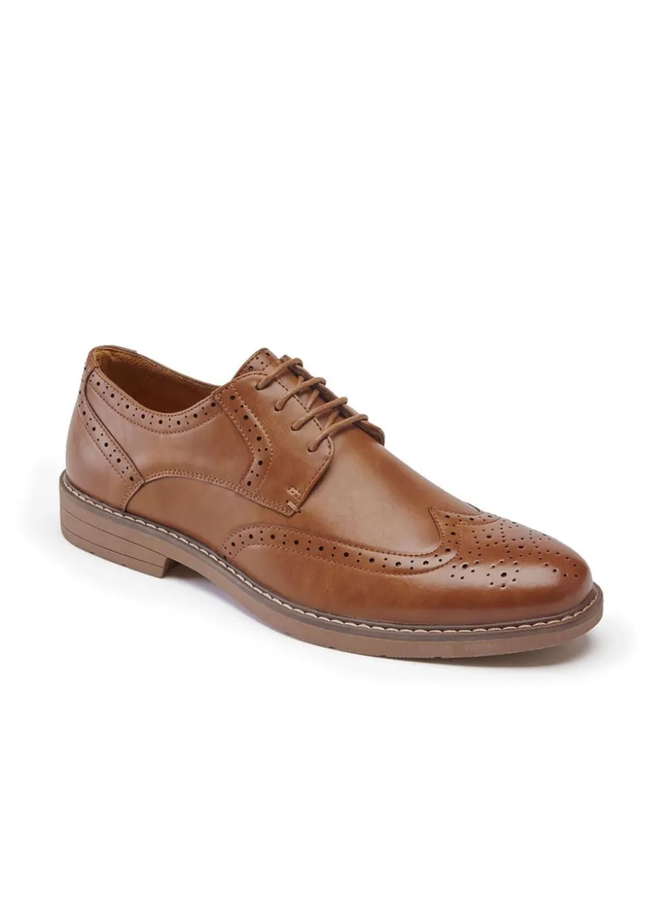 Cotton Traders Chestnut Lace-Up Brogues