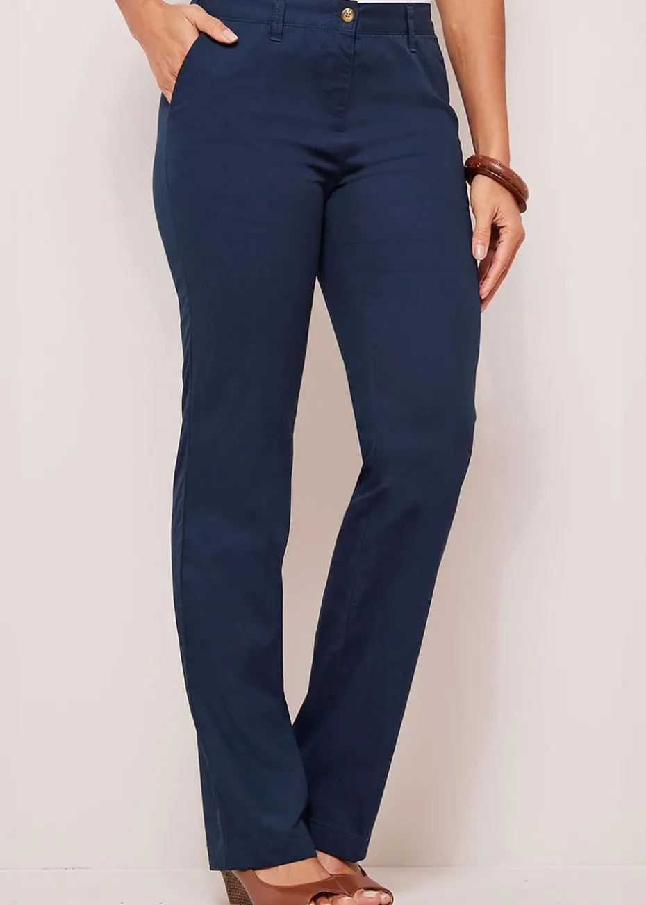 Cotton Traders Dark Blue Everyday Straight Leg Trousers