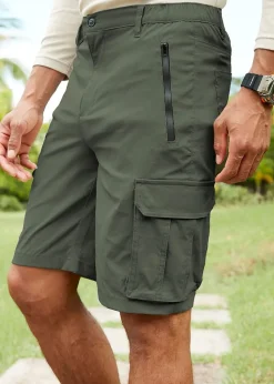 Cotton Traders Forest Green Quick Dry Stretch Action Shorts