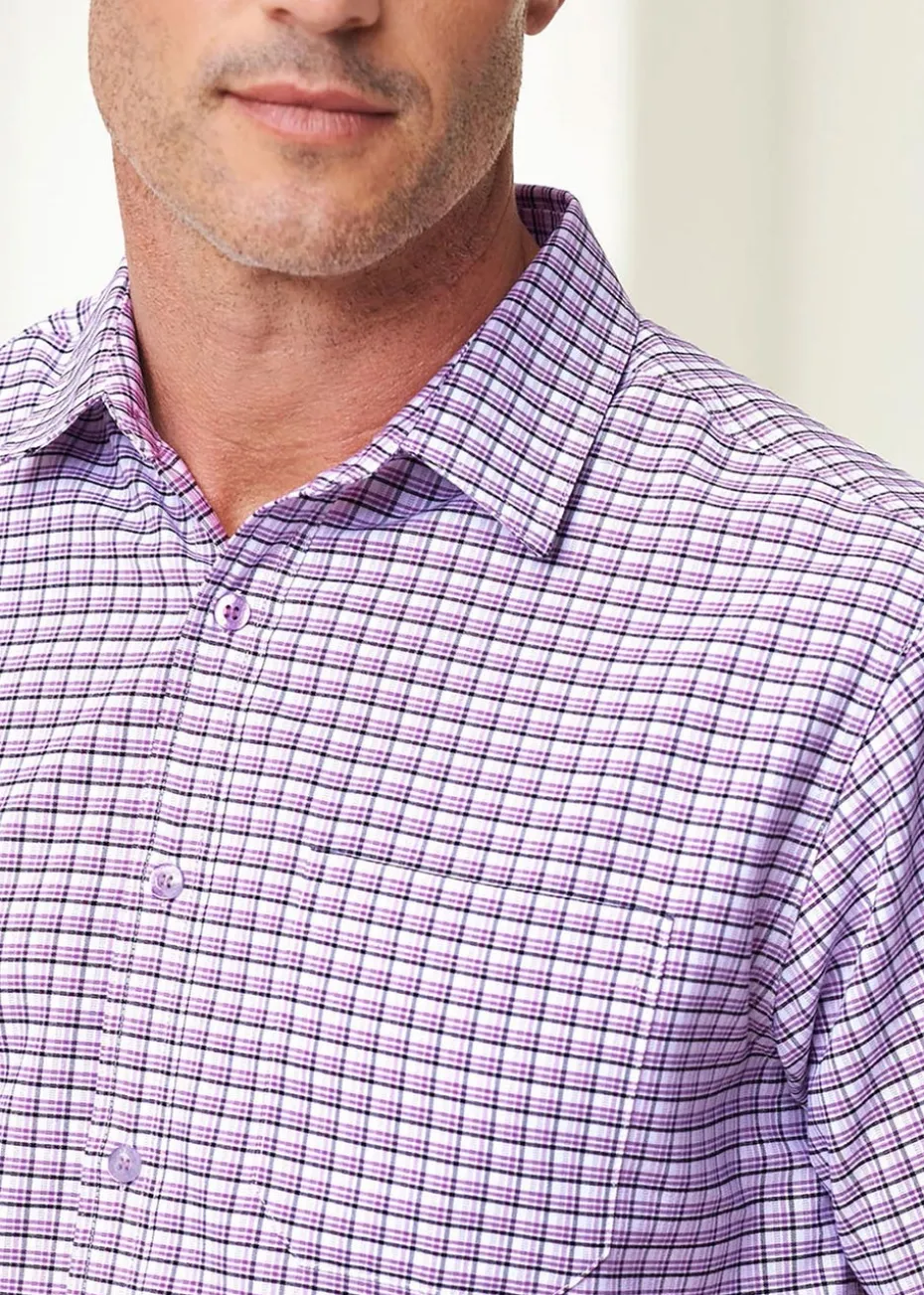 Cotton Traders Heather Short Sleeve Soft Touch Yarn-Dyed Shirt