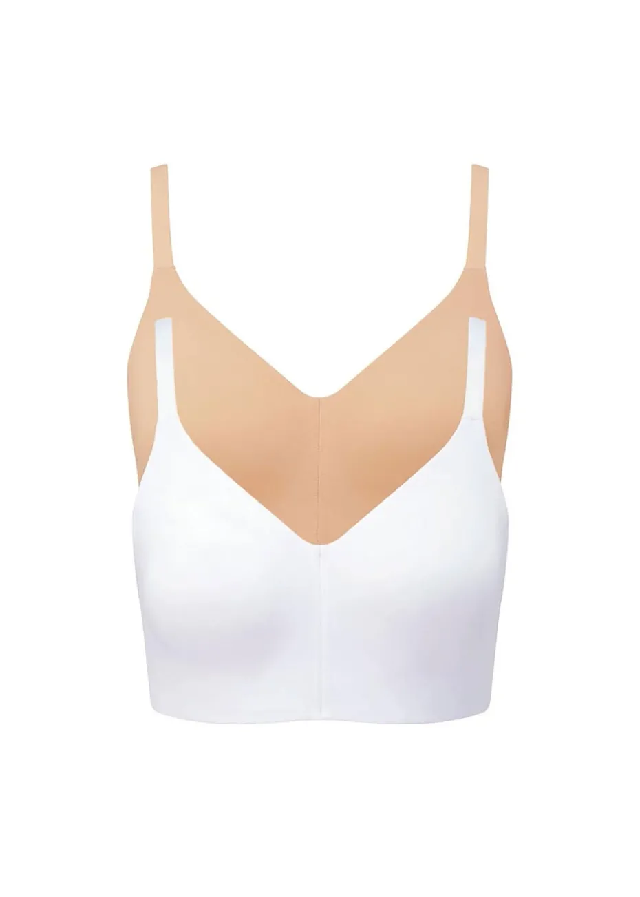 Cotton Traders Multi 2 Pack Abby Non-Wired Comfort Fit Bras