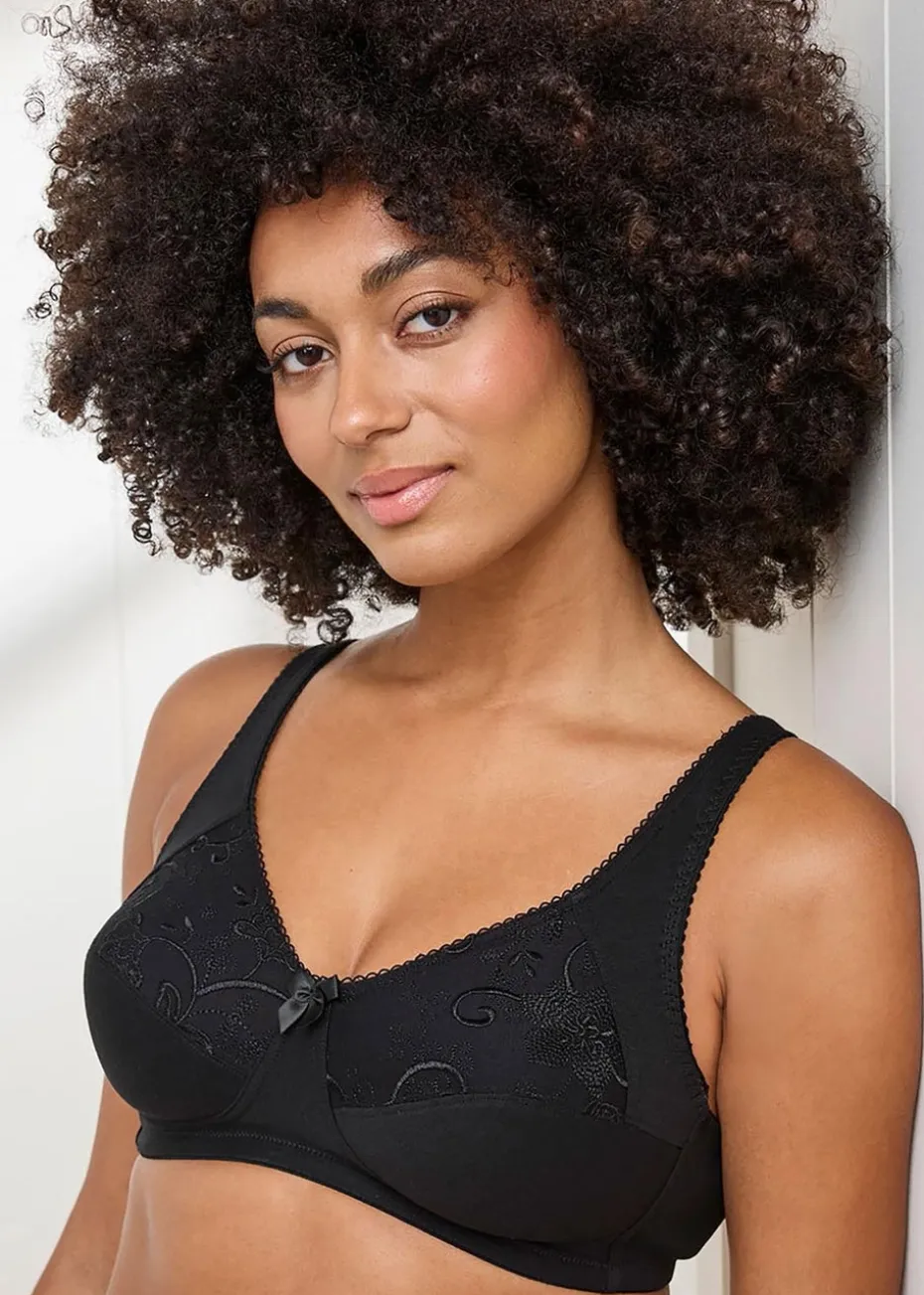 Cotton Traders Multi 2 Pack Rose Non-Wired Bras