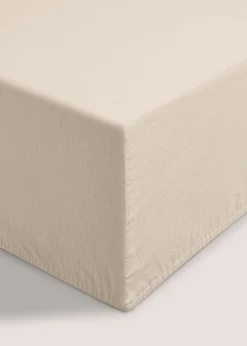 Cream Extra Deep Bed Sheet (180 Thread Count)