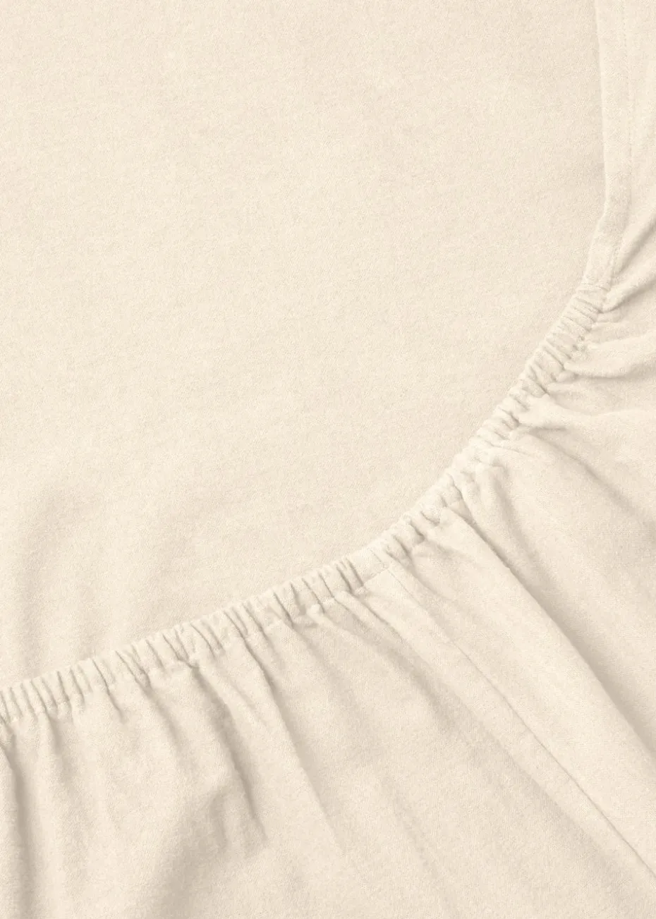 Cream Extra Deep Bed Sheet (180 Thread Count)