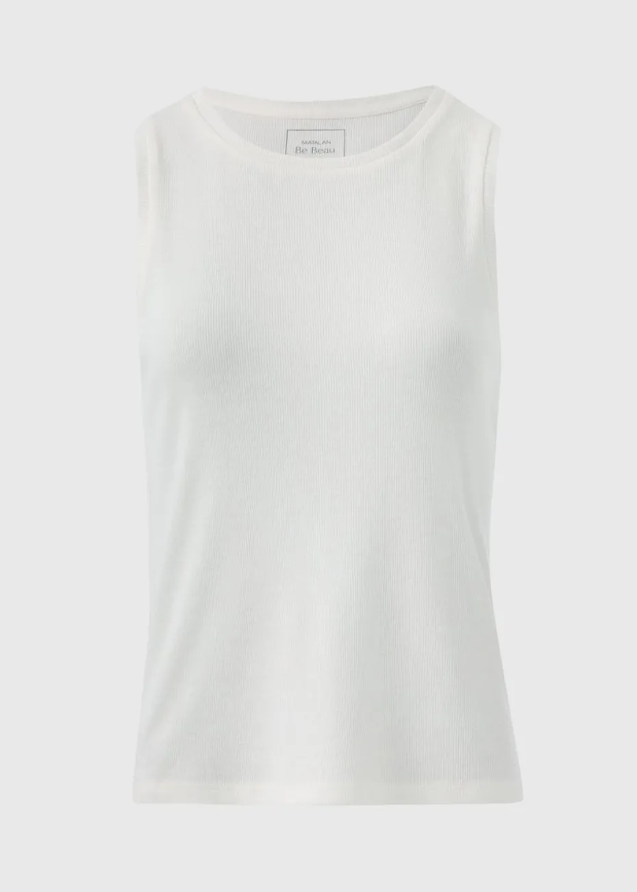Cream Ribbed Vest