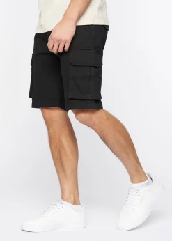 Crosshatch Black Frentons Cargo Shorts