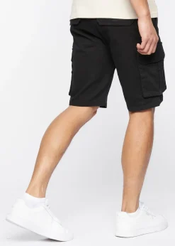 Crosshatch Black Frentons Cargo Shorts