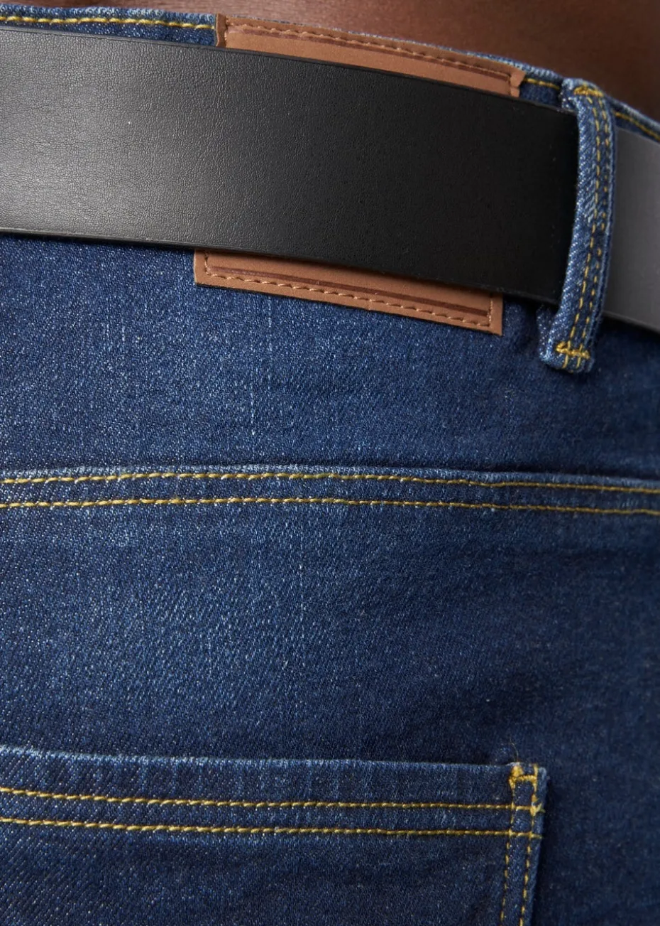 Crosshatch Dark Wash Cadman Straight Jeans