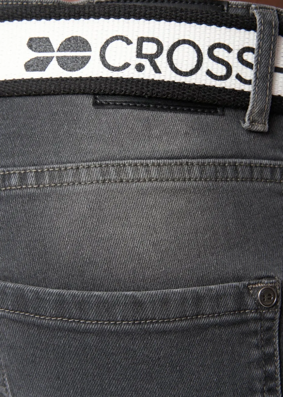 Crosshatch Grey Wash Barbeck Slim Fit Denim