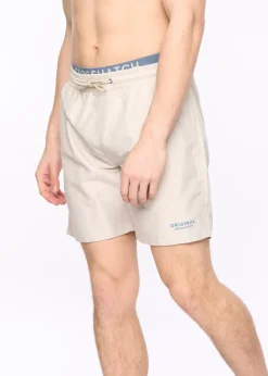 Crosshatch Light Stone Rembrandts Swim Shorts