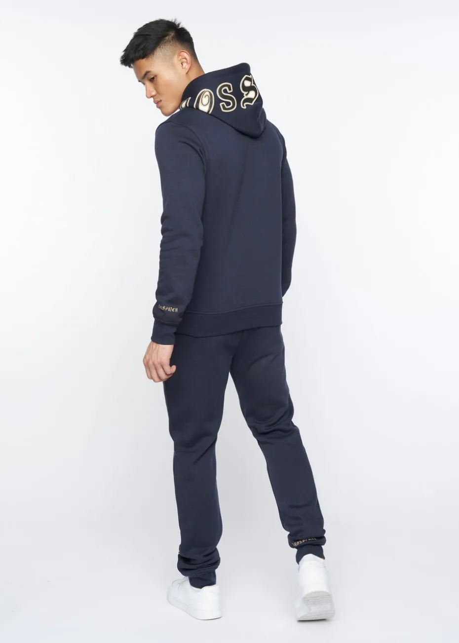 Crosshatch Navy Doddington Hoodie