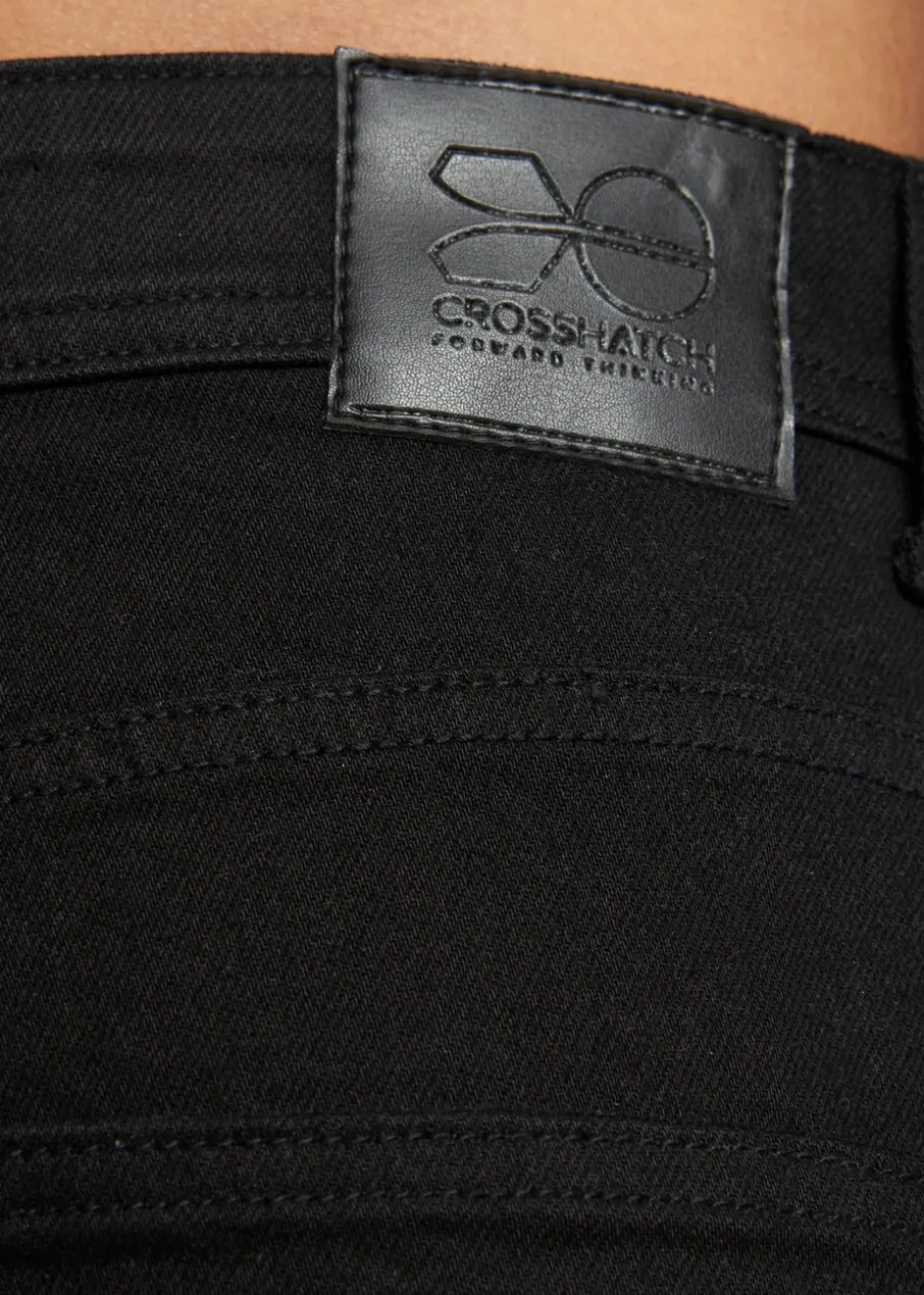 Crosshatch Solid Black Kremtap Cargo Jeans