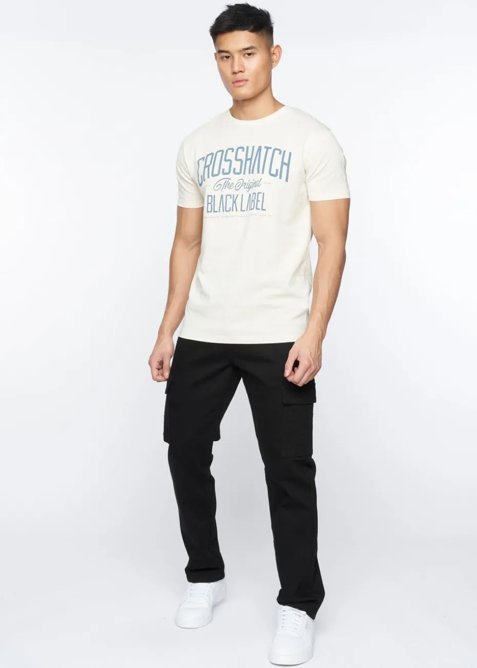 Crosshatch Solid Black Kremtap Cargo Jeans