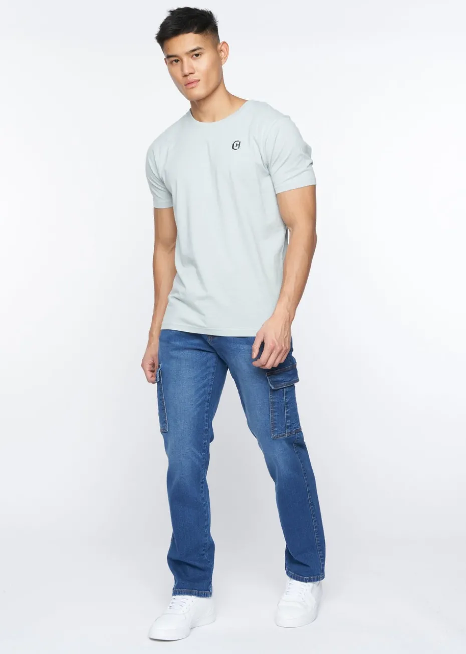 Crosshatch Stone Wash Kremtap Cargo Jeans