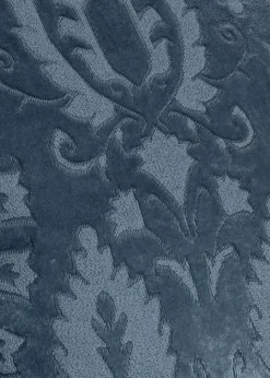 Curtina Trinity Jacquard Blue Pencil Pleat Curtains