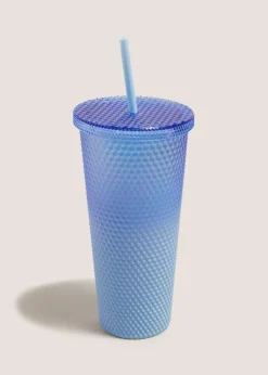 Dark Blue Ombre Studded Tumbler