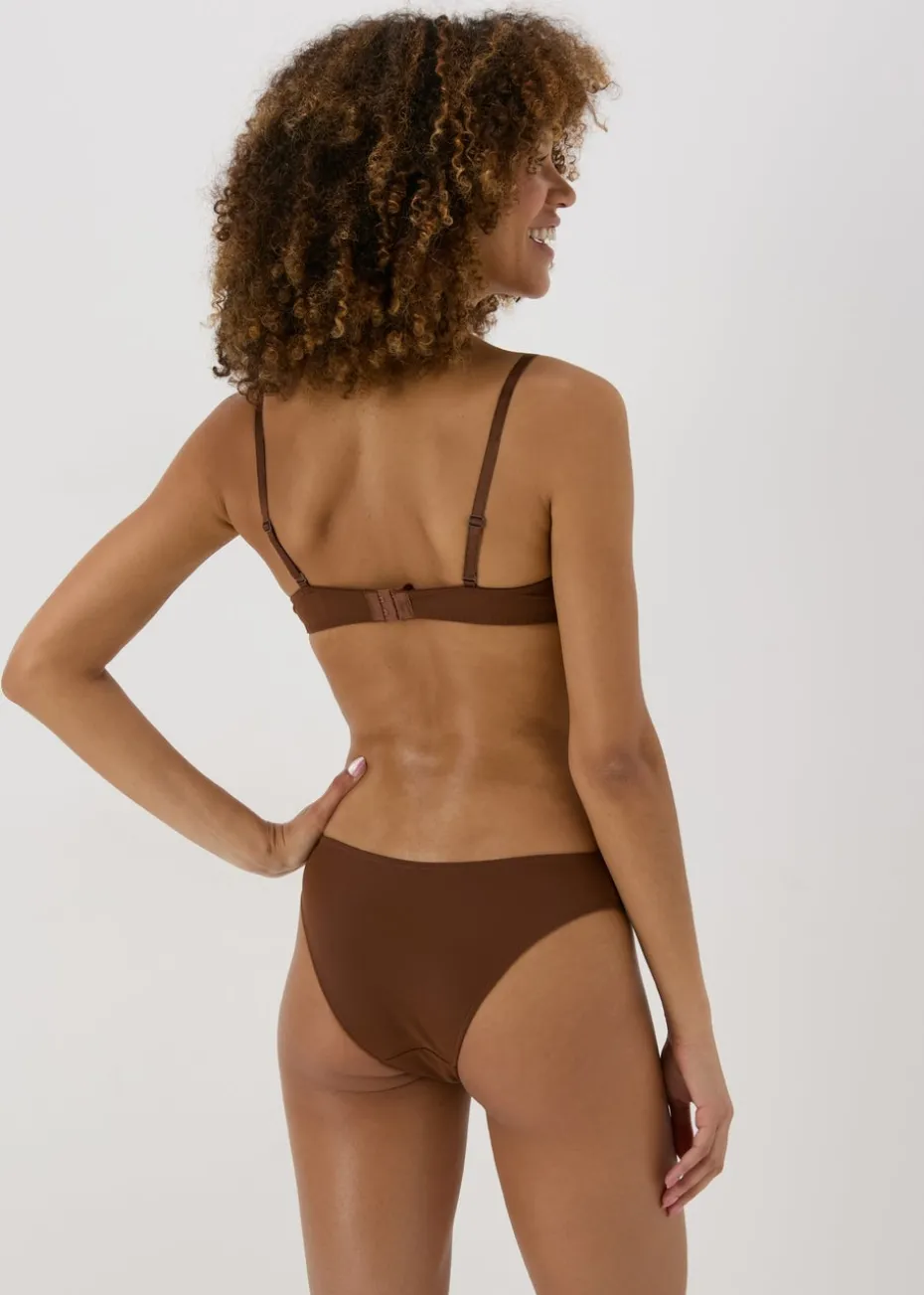 Dark Nude Microfibre Brazilian Knickers