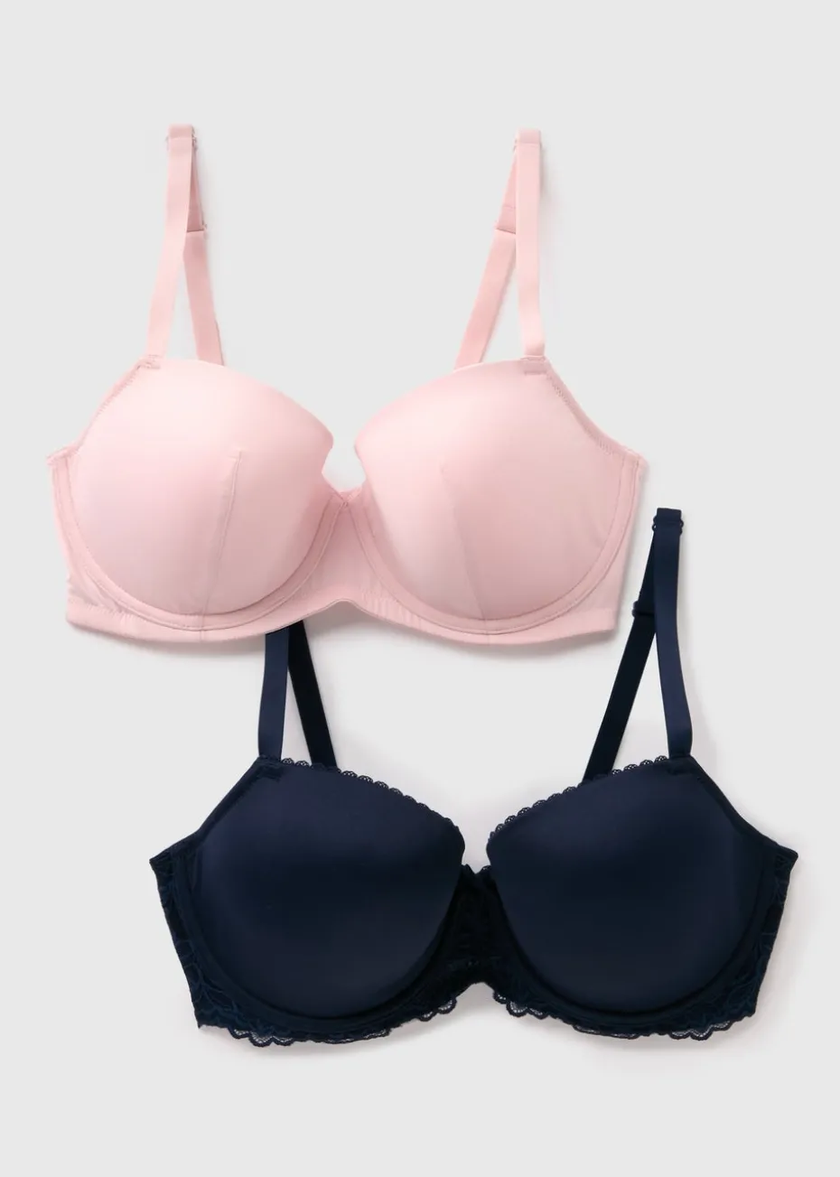 DD+ 2 Pack Padded Multicolour Bras