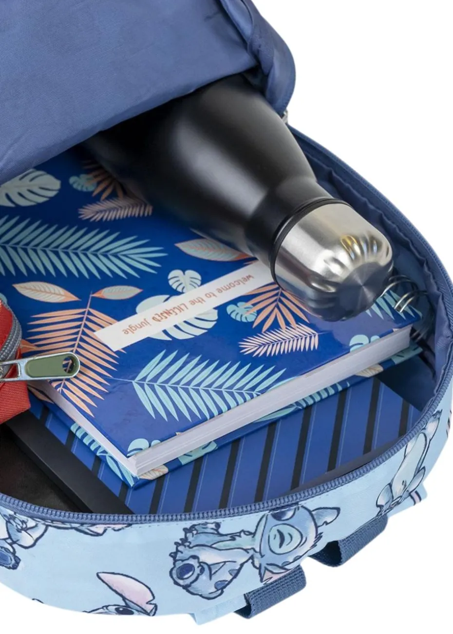 Disney Blue Stitch Print Backpack